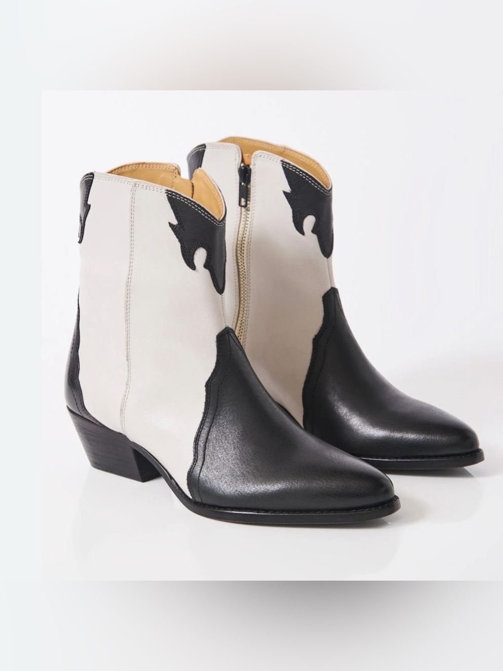 Free People New Frontier Western Leather Boots Sz 6.5